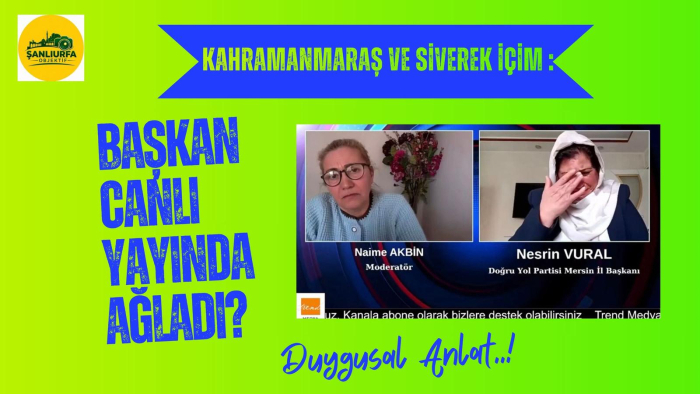 Doğru Yol Partili Başkan Nesrin Vural canlı yayında gözyaşlarını tutamadı